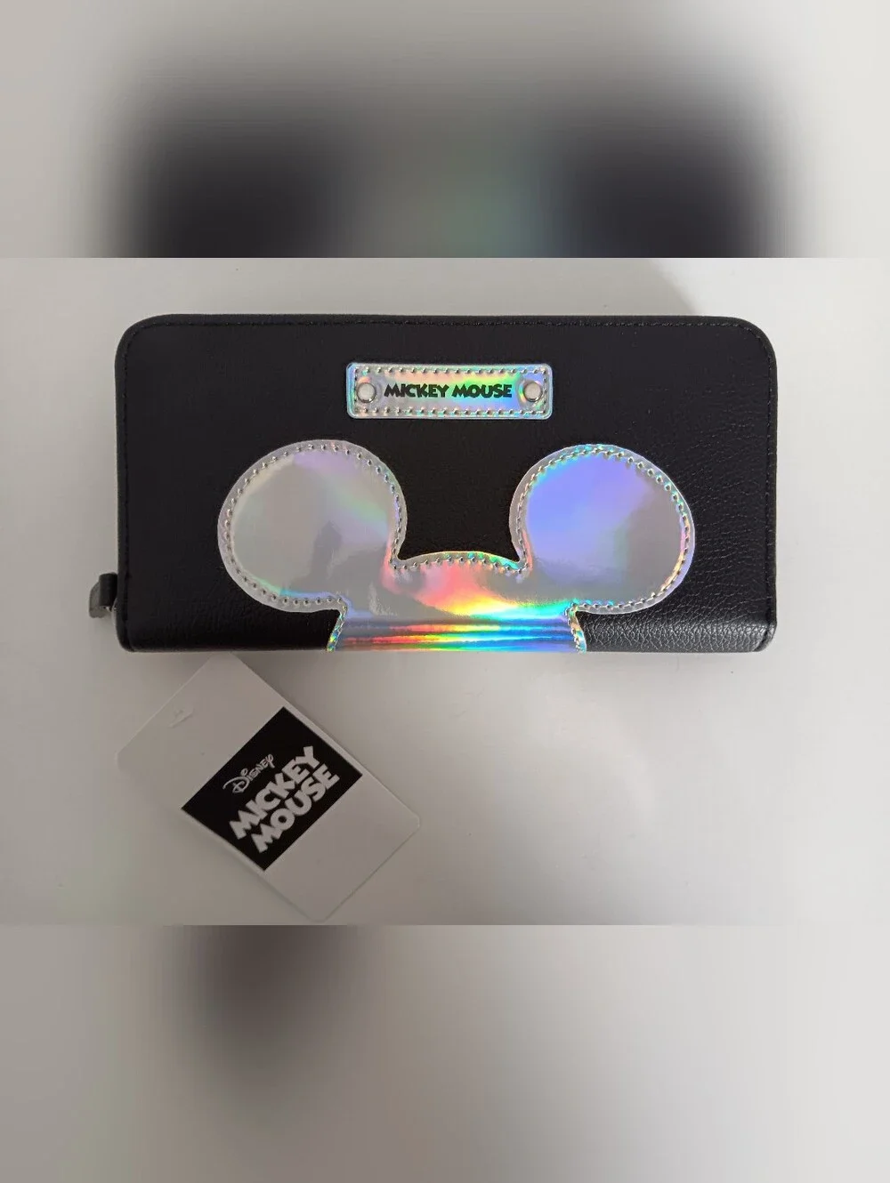 Disney Mickey Mouse Holographic Zip Around Wristlet Wallet